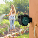 Gardening Accessories, 65ft Retractable Wall Mounted Garden Hose Reel with Lock-in Length - Seasonal Overstock
