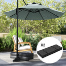 Umbrella Base Weights, 2pc Oxford Fabric Sand Fill Patio Umbrella Base Weights up to 33lbs Per Weight - Seasonal Overstock