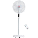 3-Speed Floor Standing Fan with Remote Control, Oscillating Movement. White