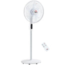 3-Speed Floor Standing Fan with Remote Control, Oscillating Movement. White