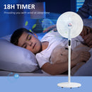 3-Speed Floor Standing Fan with Remote Control, Oscillating Movement. White