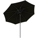 Umbrella Base Weights, 3-Tier Patio Umbrella Shade Market Umbrella with Hand Crank and Tilt - Black - Seasonal Overstock