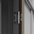 Storage Sheds, 3.3' x 3.4' Lockable Lean-to Steel Storage Shed - Brown & White - Seasonal Overstock