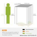 Storage Sheds, 3.3' x 3.4' Lockable Lean-to Steel Storage Shed - Brown & White - Seasonal Overstock