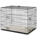 30" Medium Folding Steel Dog Crate with Removable Tray for Dogs up to 22lbs
