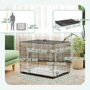 30" Medium Folding Steel Dog Crate with Removable Tray for Dogs up to 22lbs