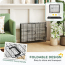 30" Medium Folding Steel Dog Crate with Removable Tray for Dogs up to 22lbs