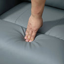 Lift Chairs, Luxharbor Lane Powered Lift Assist Recliner Chair with Remote Control - Grey Faux Leather - Seasonal Overstock