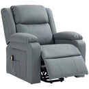 Lift Chairs, Luxharbor Lane Powered Lift Assist Recliner Chair with Remote Control - Grey Faux Leather - Seasonal Overstock