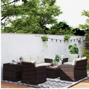 Patio Furniture, Cinder Valley 6pc Patio Set with Sofa, Loveseat, Chairs & Tables - Cream White - Seasonal Overstock