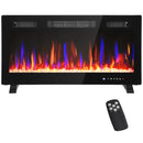 36" Thin Profile Electric Fireplace, 1500W Heater, Wall Mounted or Freestanding Type with Remote and Timer