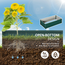4' x 2' Raised Garden Bed Planter Planter Box Galvanized Steel 12in - Green