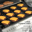 Outdoor Grills, 38,000 BTU 3 Burner Propane BBQ Cart with 1 Side Burner and Warming Rack - Seasonal Overstock