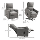 Recliner Chair, Fynn Grey Electric Powered Lift Assist Recliner Sleeper Chair - Seasonal Overstock