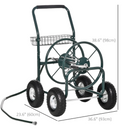 Gardening Accessories, 4 Wheel Garden Hose Reel Cart with Manual Winding Crank - Seasonal Overstock