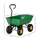 Gardening Accessories, Garden Dump Cart with 75L Tipping Bin, 10in Pneumatic Tires - Holds up to 440 lbs - Seasonal Overstock