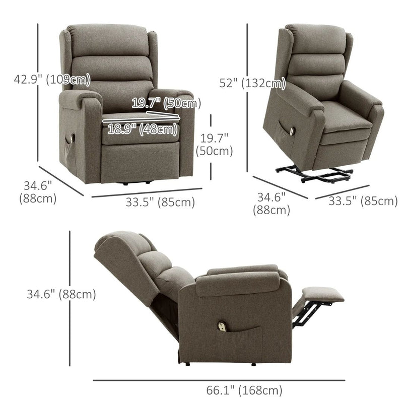 Tucker Brown Powered Lift Chair Recliner