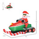 Christmas Decorations, Inflatable Santa on a Snowmobile 5.2ft Tall with LED Lights for Indoor Outdoor Christmas Display - Seasonal Overstock