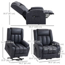 Lift Chairs, Anatole Electric Lift Assist Recliner Chair with Remote in Grey Microfibre - Seasonal Overstock