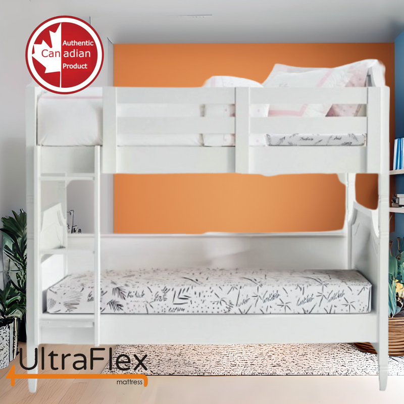 UltraFlex SleepTight – Canadian Made- Gel Memory Foam Mattress | CertiPUR-US® Certified, Cooling, Pressure Relief, Medium Firm, Fiberglass-Free, Bamboo Cover | Ideal for Bunk Beds, RVs & All Frames | Spinal Support & Motion Isolation