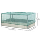 Planters, 5.5' x 3' Galvanized Steel Raised Garden Bed with Removeable Mesh Netting Frame - Cream - Seasonal Overstock