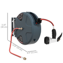 Gardening Accessories, 49ft Retractable Wall Mounted Garden Hose Reel with Swivel Mount and Lock in Length - Seasonal Overstock