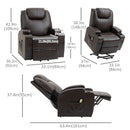 Lift Chairs, West Haven Power Lift Chair Recliner with Remote and Cup Holders - Brown - Seasonal Overstock