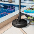 Umbrella Base Weights, 40lbs Black Rattan Look Umbrella Base for Patio Umbrellas - Seasonal Overstock