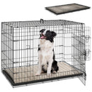 41" Large Folding Steel Dog Crate with Removable Tray and Cushion for Dogs up to 88lbs