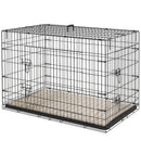 41" Large Folding Steel Dog Crate with Removable Tray and Cushion for Dogs up to 88lbs