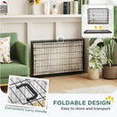 41" Large Folding Steel Dog Crate with Removable Tray and Cushion for Dogs up to 88lbs