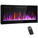 42" Thin Profile Electric Fireplace, 1500W Heater, Wall Mounted or Freestanding Type with Remote and Timer