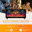 42" Thin Profile Electric Fireplace, 1500W Heater, Wall Mounted or Freestanding Type with Remote and Timer