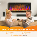 42" Thin Profile Electric Fireplace, 1500W Heater, Wall Mounted or Freestanding Type with Remote and Timer