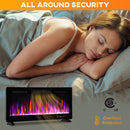 42" Thin Profile Electric Fireplace, 1500W Heater, Wall Mounted or Freestanding Type with Remote and Timer