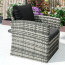 Patio Furniture, Cinder Valley 6pc Patio Set with Sofa, Loveseat, Chairs & Tables - Black - Seasonal Overstock