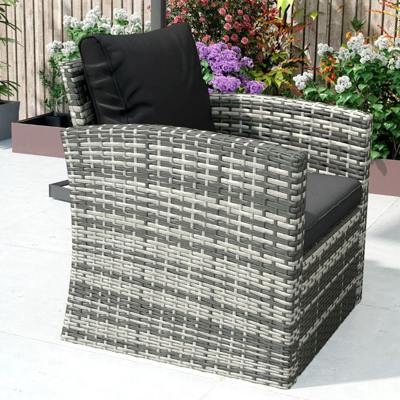 Patio Furniture, Cinder Valley 6pc Patio Set with Sofa, Loveseat, Chairs & Tables - Black - Seasonal Overstock