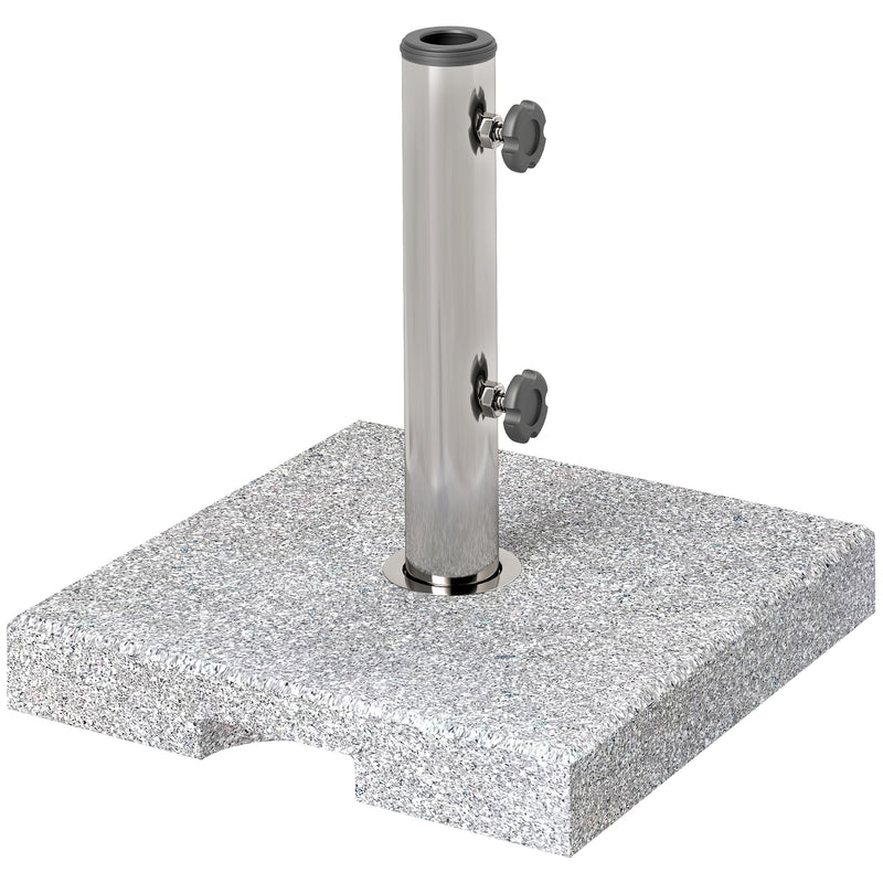Umbrella Base Weights, 46lbs Grey Stone Look Umbrella Base Stand for Patio Umbrellas - Seasonal Overstock