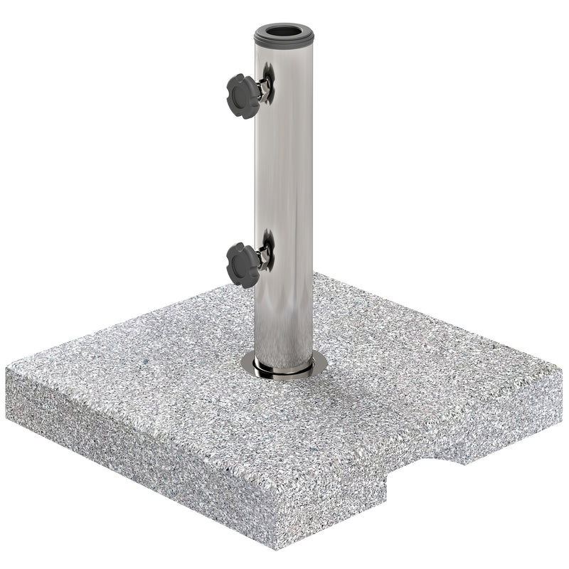 Umbrella Base Weights, 46lbs Grey Stone Look Umbrella Base Stand for Patio Umbrellas - Seasonal Overstock
