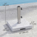 Umbrella Base Weights, 46lbs Grey Stone Look Umbrella Base Stand for Patio Umbrellas - Seasonal Overstock