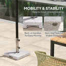 Umbrella Base Weights, 46lbs Grey Stone Look Umbrella Base Stand for Patio Umbrellas - Seasonal Overstock