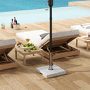 Umbrella Base Weights, 46lbs Grey Stone Look Umbrella Base Stand for Patio Umbrellas - Seasonal Overstock