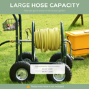 Gardening Accessories, 4 Wheel Garden Hose Reel Cart with Manual Winding Crank - Seasonal Overstock