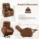Lift Chairs, Wyatt Electric Lift Assist Recliner Chair with Vibration Massage and Lumbar Heat - Brown - Seasonal Overstock