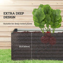 5' x 3' Raised Garden Planter Box Galvanized Steel - 24in Deep - Dark Grey
