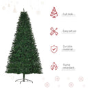 Christmas Trees, 8ft Artificial Christmas Tree for Indoor Use with Foldable Base - Seasonal Overstock