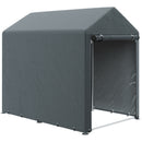 4' x 6' All Season Portable Storage Shed for Motorcycle or Bicycless - Grey