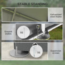 4' x 6' All Season Portable Storage Shed for Motorcycle or Bicycless - Grey