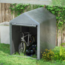 4' x 6' All Season Portable Storage Shed for Motorcycle or Bicycless - Grey