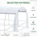 20' x 10' Large Walk-In Portable Tunnel Greenhouse with Roll-Up Side Walls - White